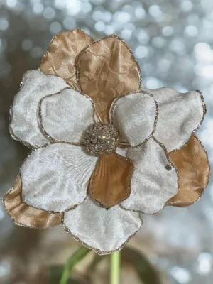 Ornement de Noël : Fleur décorative de Noël, D: 20 cm