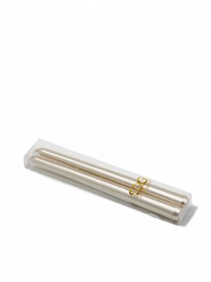 Bougies beige - lot de 2, H 250 mm